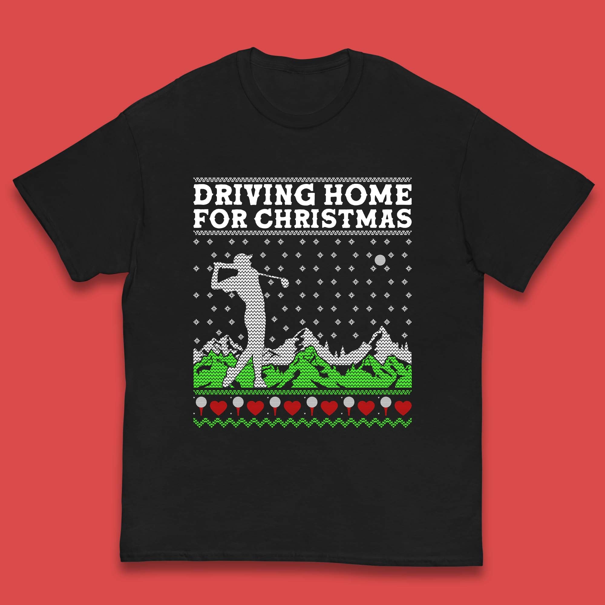 Driving Home For Christmas Golf  Kids T-Shirt 140