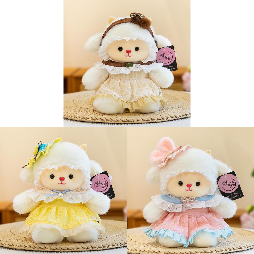 Cute Princess Sheep Plush Toy For Kids Girls Birthday Gift With Pp Cotton Stuffing