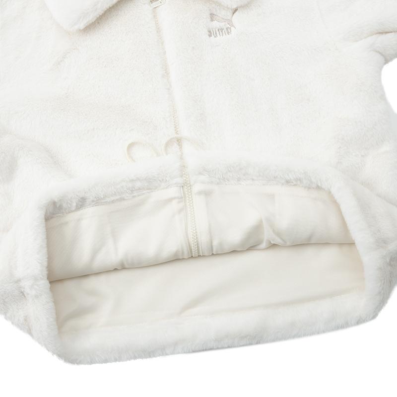 Puma Sports Casual Warm Faux Fur Jacket Women Jacket White 537585-65