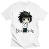 L Yagami Ryuk Tee Shirt 100% Cotton Print Mens Summer Funny Anime T-shirt Death Note Cosplay Men Hip Hop Fashion T Shirt