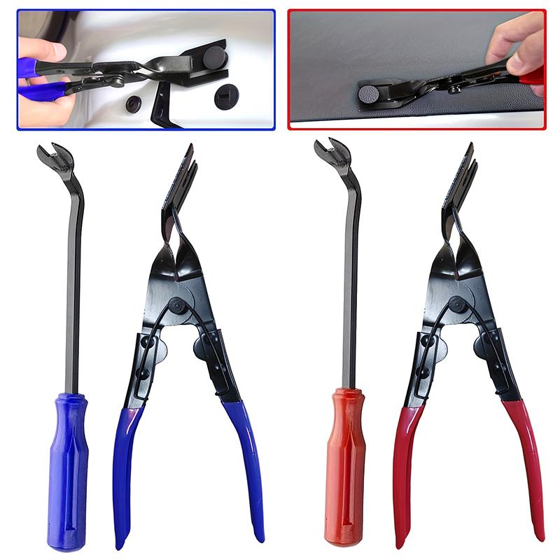 2Pcs Auto Fastener Trim Removal Tool Kit Car Panel Clip Removal Pliers Tools Clip Push Pin Removal Pliers Plier Door Panel Tool