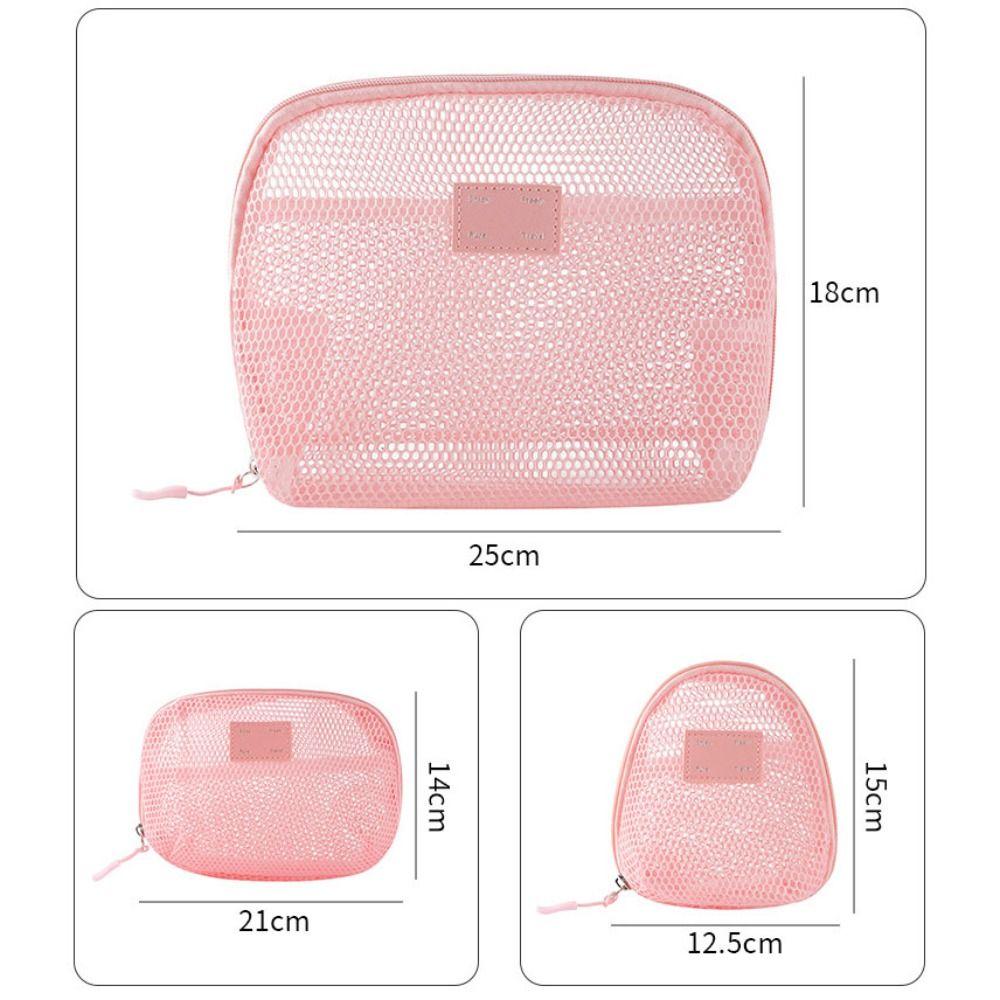 Nylon Cosmetic Bag Hand-held Storage Pouch Casual Toiletry Wash Bags  Women