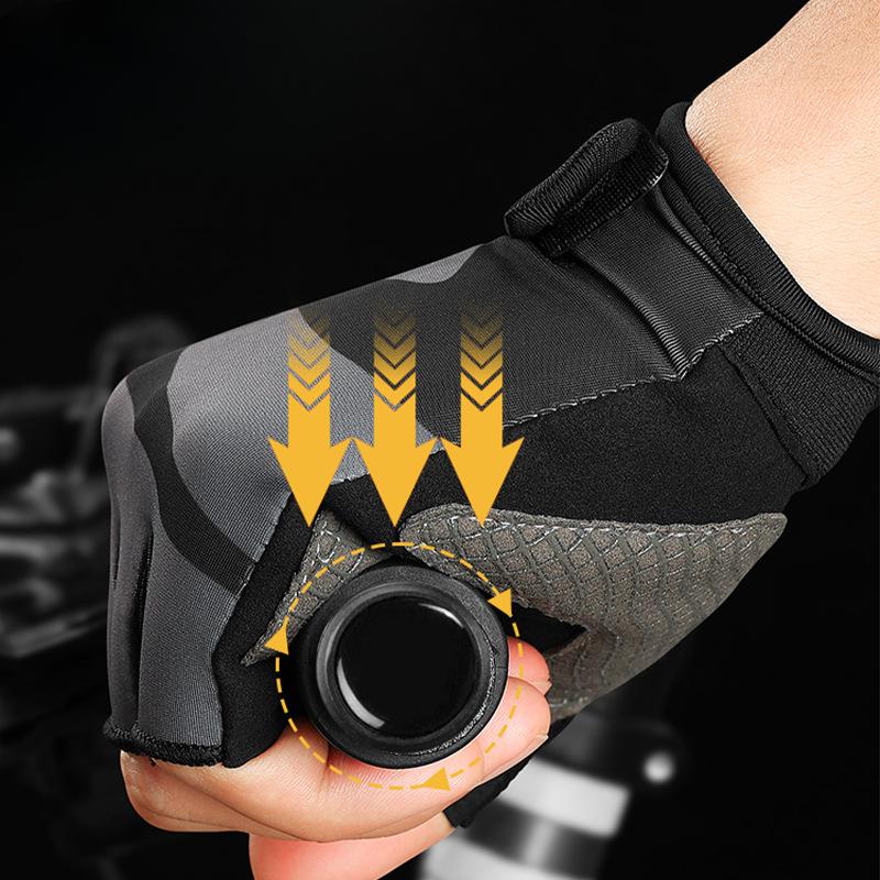 Outdoor Cycling Gloves Half Finger Anti Slip Shock Absorption Men and Women Road Bicycle Yoga Dumbbell Sports Fitness Gloves