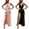 French Sexy Elegant Suspender V-neck Halter Lace Dress 2026 European and American Spring and Summer Fashion New Long Dress