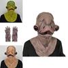 Halloween Latex Fish Monster Mask With Gloves For Costume Role Play And Horror Events