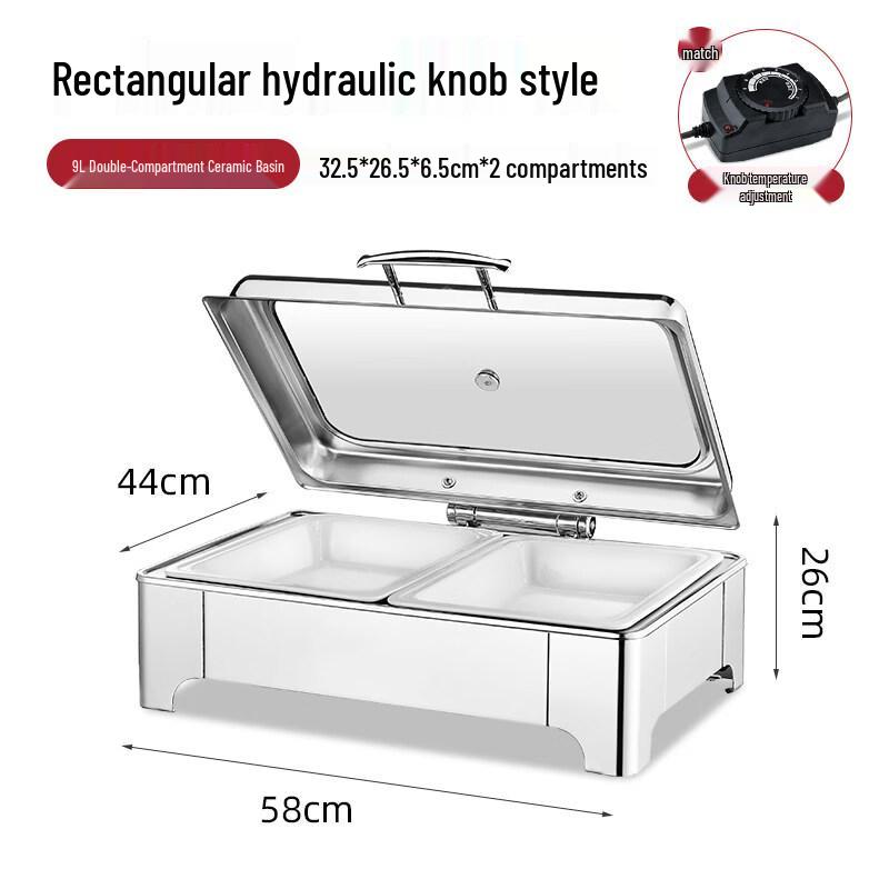 Commercial Buffet Food Warmer & Interchangeable Serving Pans
