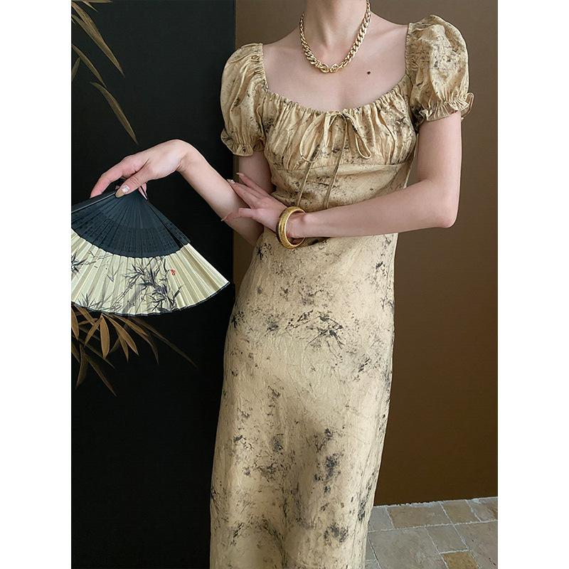 Abito di nicchia Swoosh Inchiostro Orientale Cotone Tencel Prima Primavera