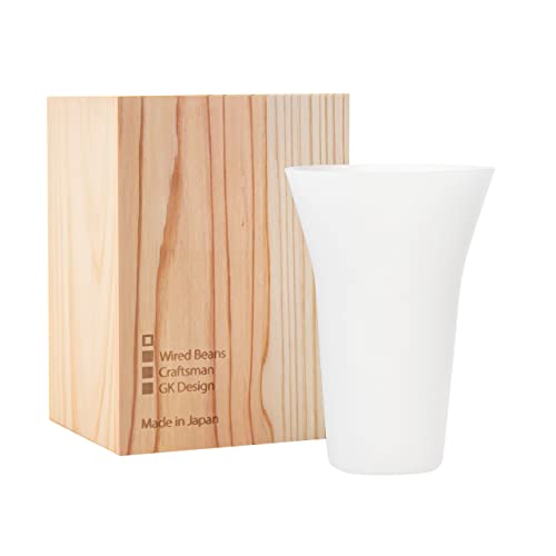 

Wired Beans Eternal Glass Tumbler 240, Thinly Blown Glass, 360ml (Frosted), in a Cedar Box