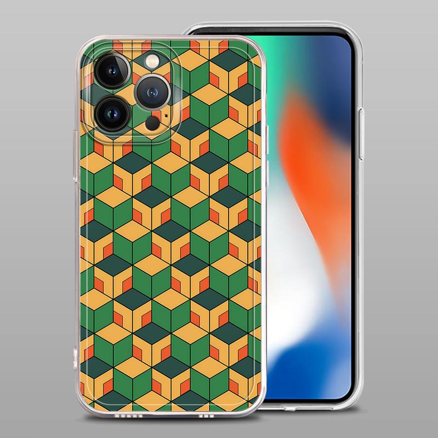 

D-Demon S-Slayer Pattern Soft Phone Cover Case for iPhone 17 Pro Max 11 7 8 13 Pro 15 14 Plus 12 Mini Air XS Max 16 XR iPhone 15
