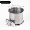 Hanging Cage Bowl For Pet Birds Anti-Turnover Stainless Steel Feeding Food Drinking Feeder Dish Clamp-On Water Drinker Cage Cup