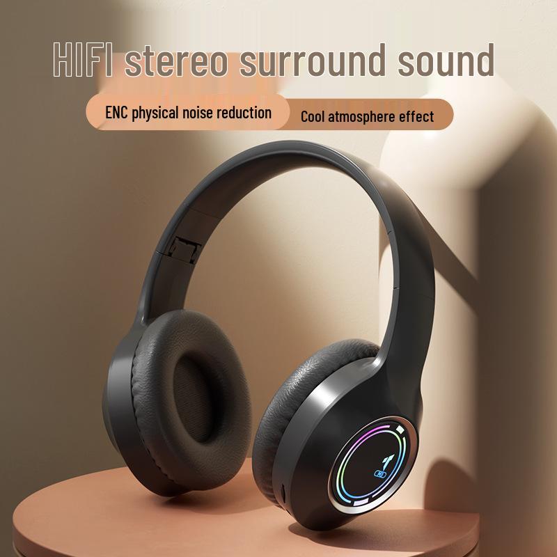 Luminous Bluetooth Wireless Gaming Headphones with Heavy Bass & Card Slot