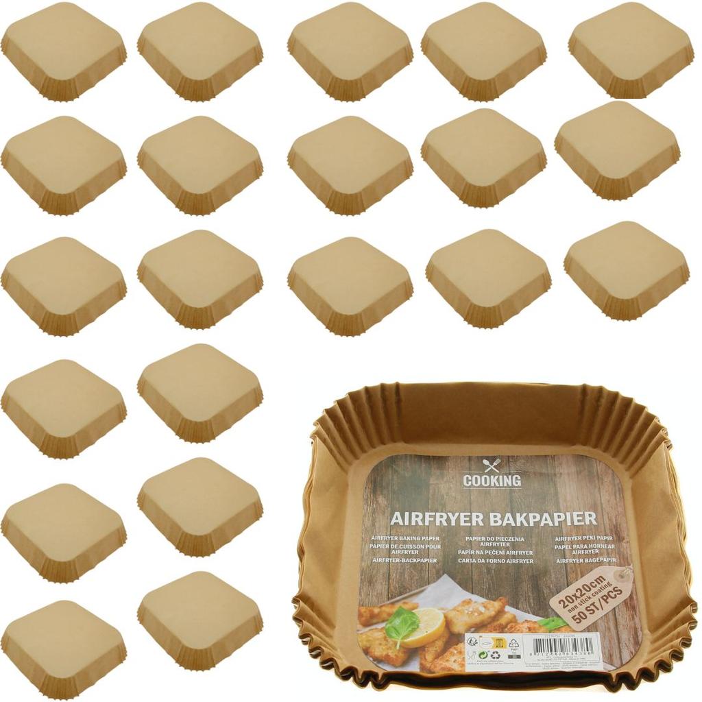 BAKING LINERS FOR FAT-FREE FRYER 50x PAPER + SILICONE