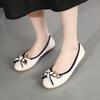 Round Headed Minimalist Flat Sole Single Shoe for Women Versatile Soft Soled Shoes with Butterfly Bow In Spring Summer