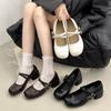 Retro Mary Jane Shoes Women's Spring New Shallow Mouth Square Head Thick Middle Heel with Skirt Shallow Mouth Single Shoes