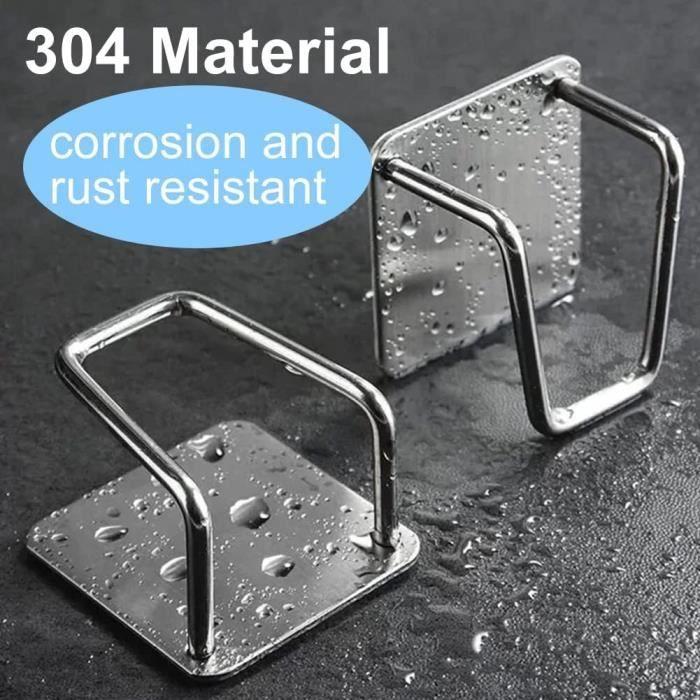 Sponge Holder - Stainless Steel - 4 Pieces - Self-Adhesive - Waterproof - Corrosion-Resistant