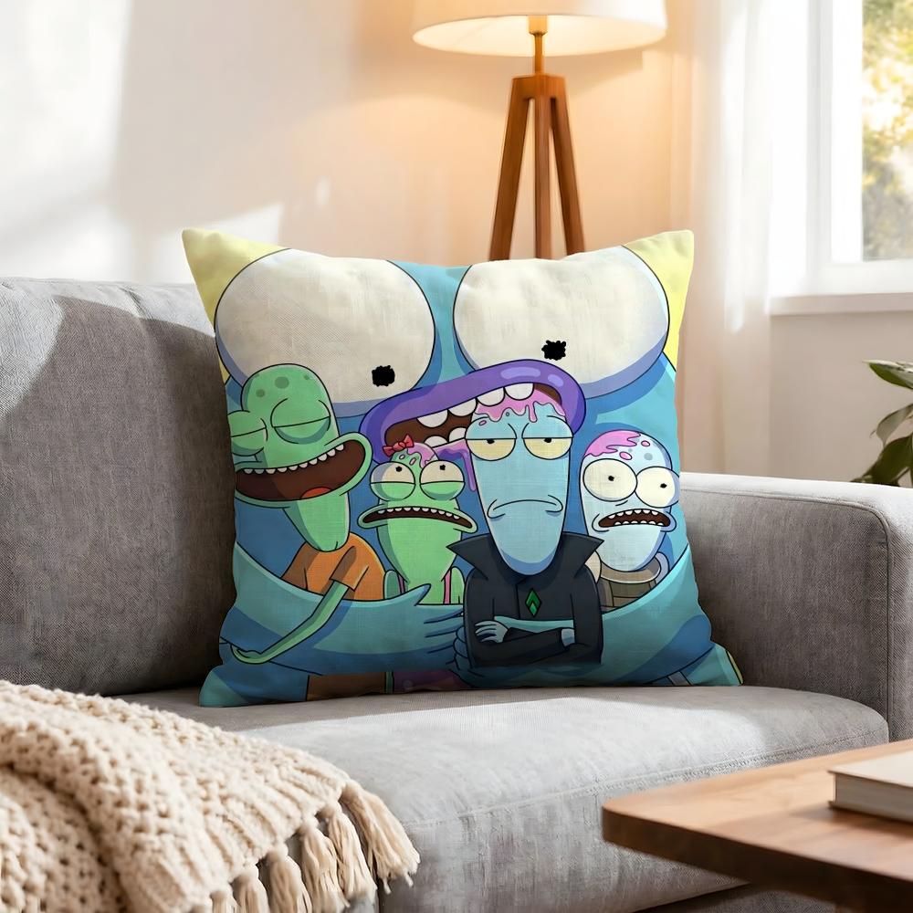 Cartoon Solar Opposites Cushion Cover 1Pcs Decorative Covers Soft Cushion Case For Sofa Couch Decor 40X40 45X45 Pillowcases