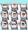 Kpop Bts Bangtan Boys Short Sleeve Women Top With Cute Figure Design Perfect For Summer