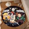 Happy Birthday Celebration Demon Round Mat, Anti-slip Circle Carpet Chair Rug For livingroom,Bedroom, Doormat Home Decor Gift Christmas Gifts