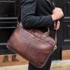 Soft Genuine Leather Briefcase Bag Men's Male business laptop bag 14 15.6 inch PC Computer Bag for men male shoulder bag