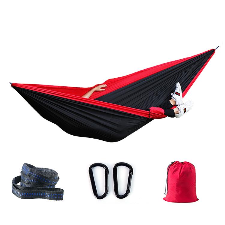 Popular Outdoor Nylon Hammock with Binding Ropes for Camping