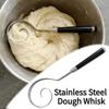 Rust-proof Stainless Steel Dough Whisk Handheld Dough Blending Tool  Pastry Making