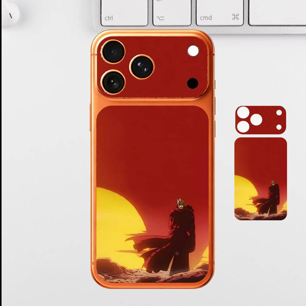 

Аниме V-Vash S-Stampede Для iPhone 17 Pro Max Полная задняя крышка Наклейка Wrap Skin Задняя защитная наклейка Пленка iPhone17pro