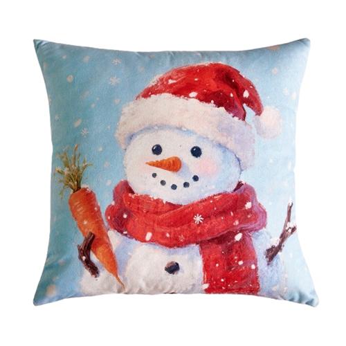 1PC Nuan Series Christmas Pillowcase Polyester Printed Comfortable Pillowcase Cushion Cover for Sofa Living Room Bedroom Home Decor Party Decor