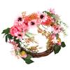 Artificial Flower Wreath Simulation Peony Door Hanging Garland Festivals Party DecorationPink