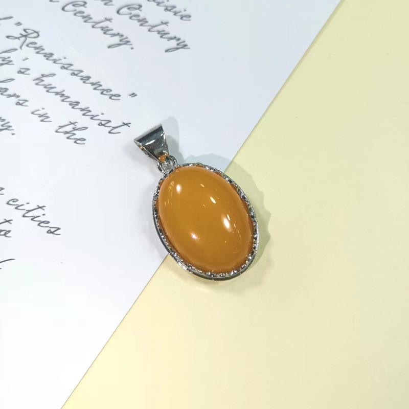 Geometric Shell Pendant With Synthetic Turquoise And Natural Purple Crystal For Fashion Jewelry