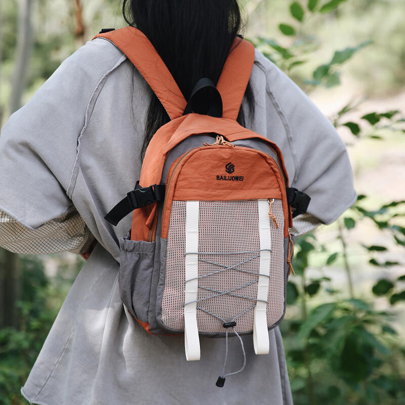 Sports Backpack Large Capacity Lightweight Color Block Backpack Unisex Student Schoolbag
