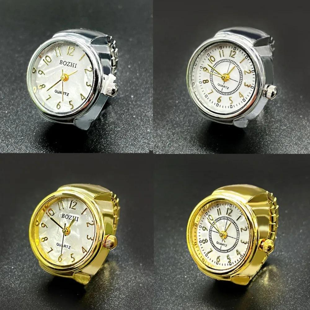 Punk Quartz Finger Watch Ring for Women Men Gothic Watches Rings Digital Watch Elastic Stretchy Rings Jewelry Clock Gift