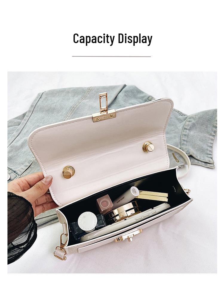 2025 Summer Retro Textured Color Block Square Crossbody Bag for Women