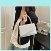 Pu Material Small Shoulder Bag For Daily Use With Letter Printed Glossy Material
