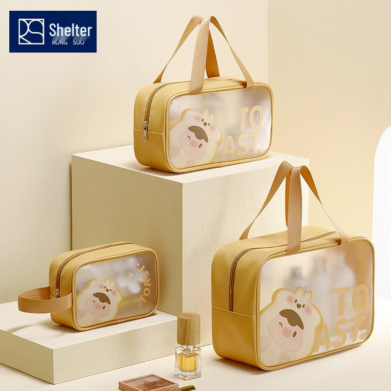 Large Capacity Waterproof PU Makeup & Toiletry Bag - Portable Travel Storage