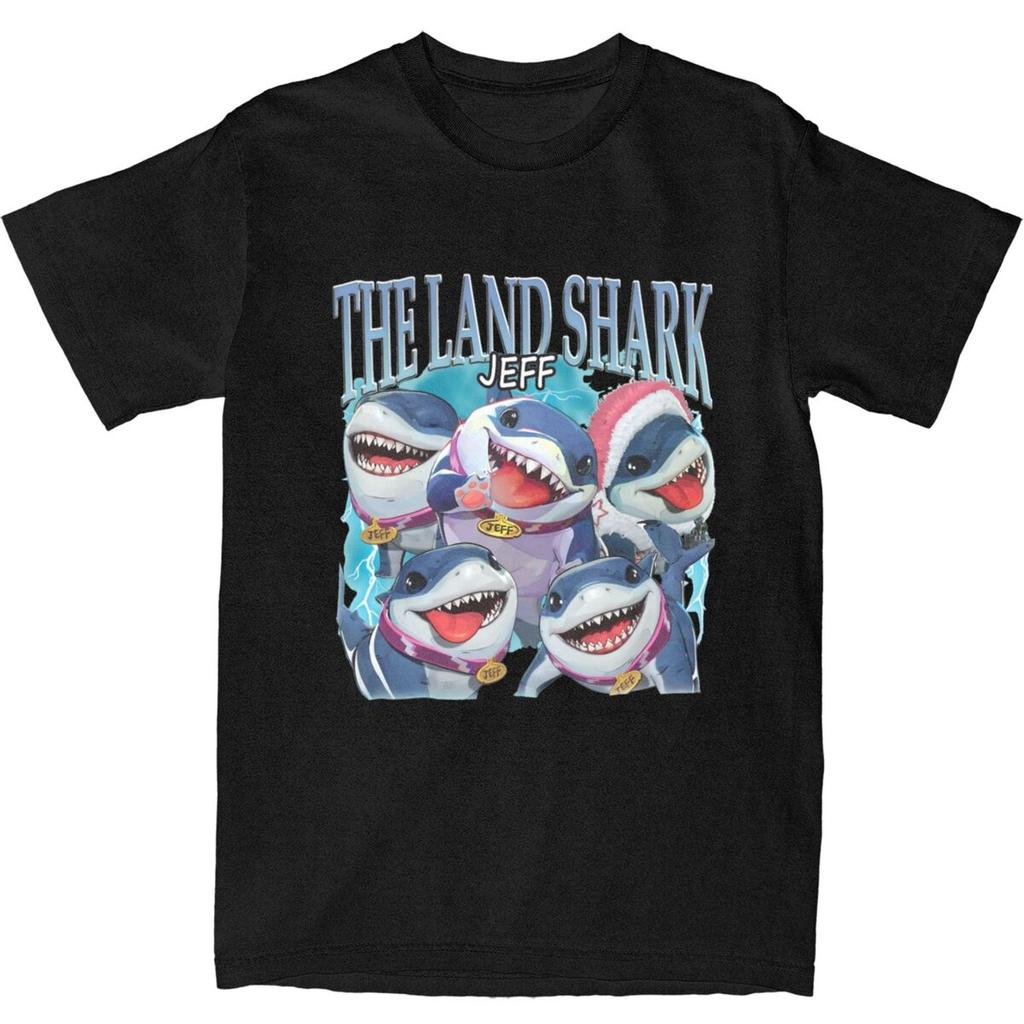 Men Women Jeff The Land Shark T Shirt 100% Cotton Printed T-Shirt Clothing Outfits