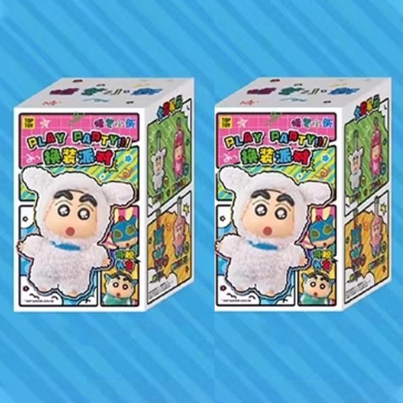 TOP SPIELZEUG Crayon Shinchan Anziehparty Serie Mystery Box Vinyl Wolle Anime Figur Benutzerdefiniertes Sammlerstück Spielzeug Ornament Geburtstagsgeschenk