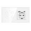 European Standard WIFI Smart Switch: Single Round Tempered Glass Voice & APP-Controlled Panel.