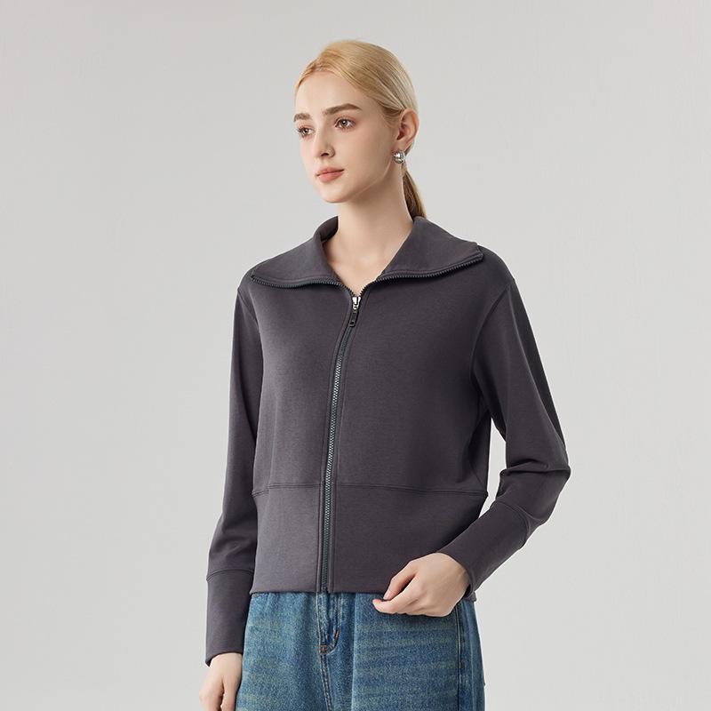 Women's Canary Jacket: Autumn/Winter Casual Cardigan, Stand-Up Collar, Windproof, Thickened, Warm Sports Top.