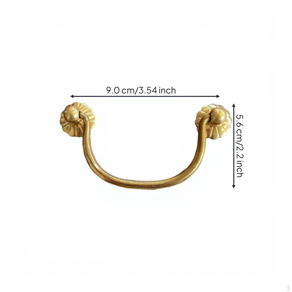 Brass Drawer Handle Elegant Furniture Knob Cabinet Hardware for Chinese Style