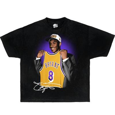 Kobe Draft Vintage Boxy Tee Shirt Oversized T-shirt Streetwear Y2k