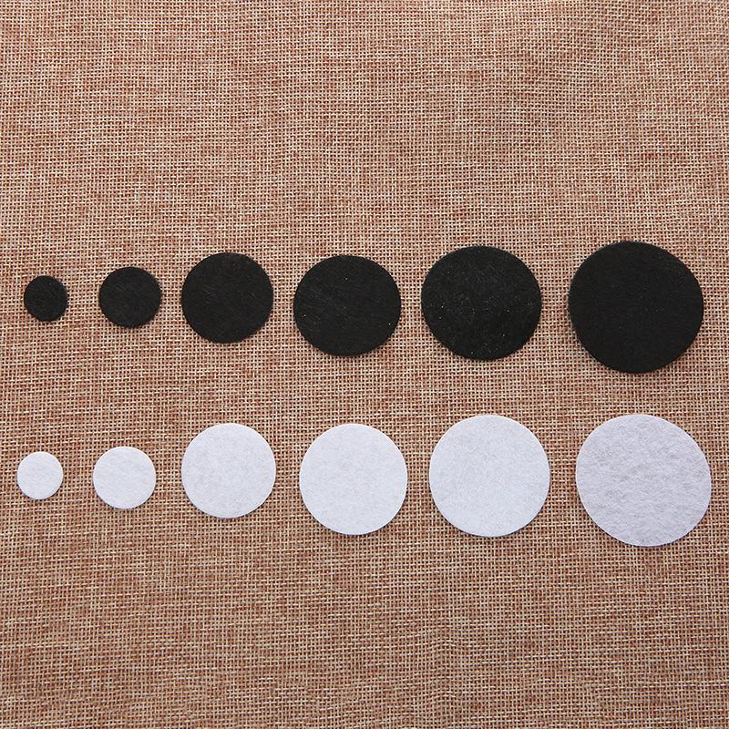 300pcs 25/30/35mm Non Woven Round Felt Circle Pads Die Cut Appliques DIY Flower Crafting Sewing Hair Accessories