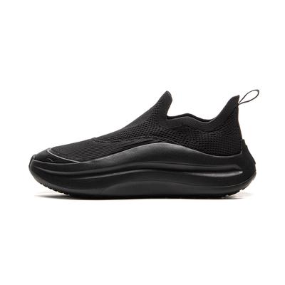 Li Ning Cushioning Slip Resistant Abrasion Resistant Lightweight Low Top Casual Shoes Men's Night Black AGLV027-1