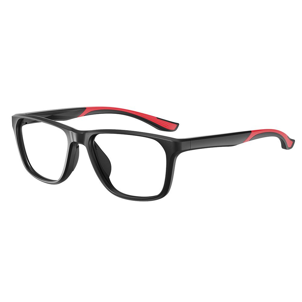 New Ultra Light TR90 Basketball Cycling Fashionable Sports Glasses Students Teenagers Can Be Equipped With Myopia Flat Lenses Transparent film