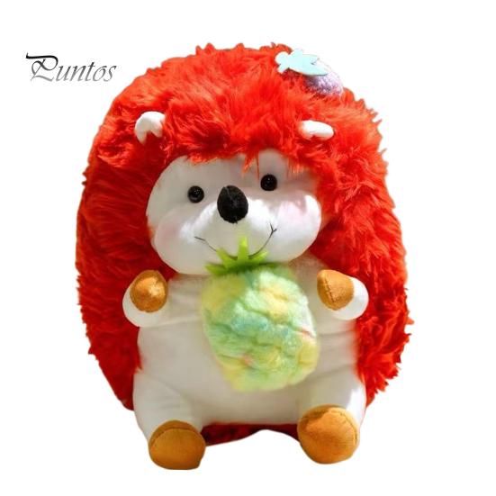 Fruit Hedgehog Plush Toy Strawberry Pineapple Animal Plushie Stuffed Doll Pillow Home Office Bedroom Sofa Couch Decoration Kids Adults Birthday Gift