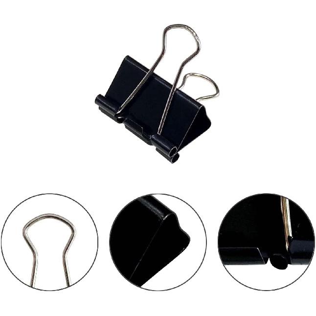 40Pcs Medium Binder Clips, 1.25 inch(32mm), Paper Clamps Medium Size for Office Supplies, Black