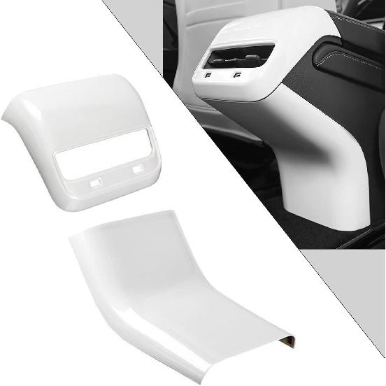 FASTCHE Fit for 2017-2023 Tesla Model 3 / Model Y Rear Air Condition Vent Cover Trim Anti Kick Cover Protectorr for Tesla Model 3 / Y Accessories