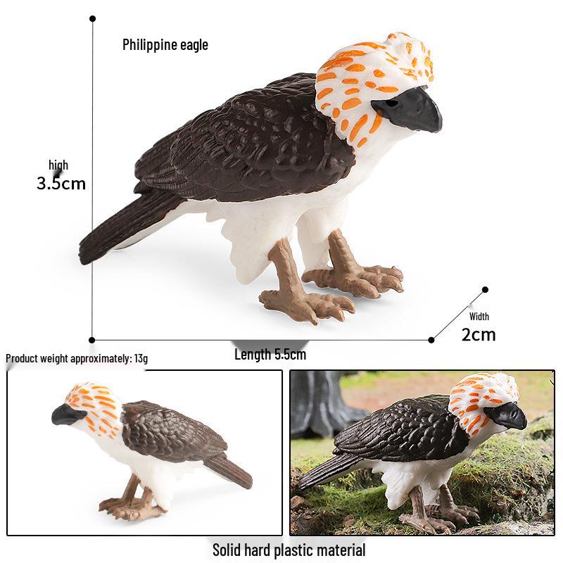 Wild Safari Animal Figurines: Giraffe, Elephant, Rhinoceros, Brown Bear, Tiger, Lion, Leopard, Hippopotamus - Solid Cognitive Toys