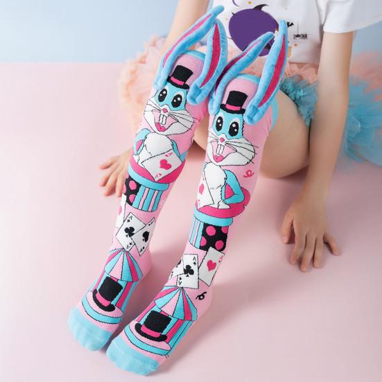 Kids Colorful Animal Socks Cute Animal Over-the-Knee Socks with 3D Ears Funny Knee Socks for Boys Girls Ages 3-12 Xmas Gifts