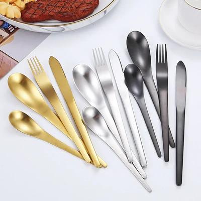 4/8/16pcs Stainless Steel Knives Fork Spoon Kit Matte Cutlery Set For Hotel Restaurant Party Western Tableware Kitchen Accessory