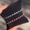 New Rainbow Crystal Tennis Bracelets For Women Men Kpop Silver Color Friend Gifts Colorful Zirconia Bangle Chain on Hand Jewelry